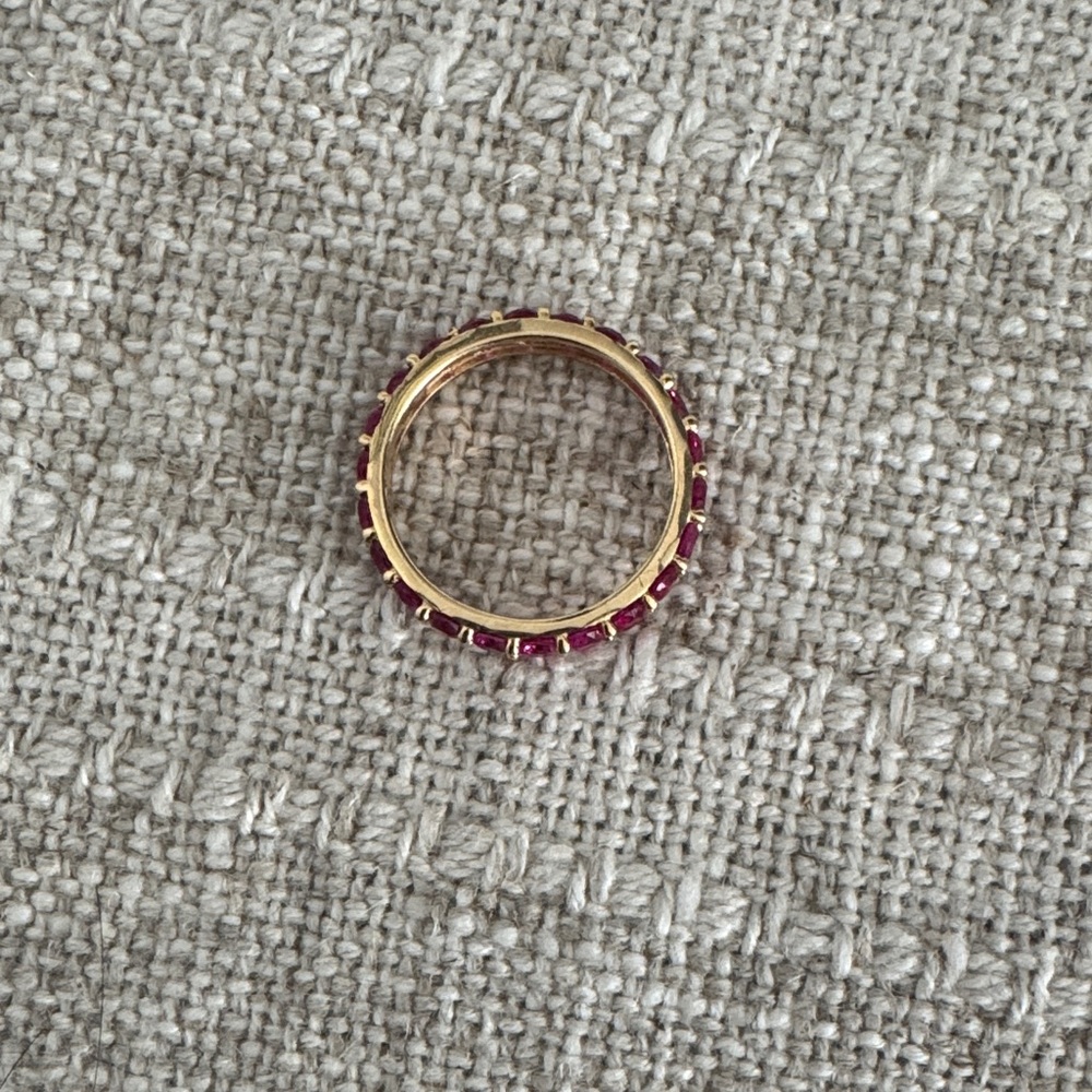 Elegant Ruby Eternity Ring - image 2